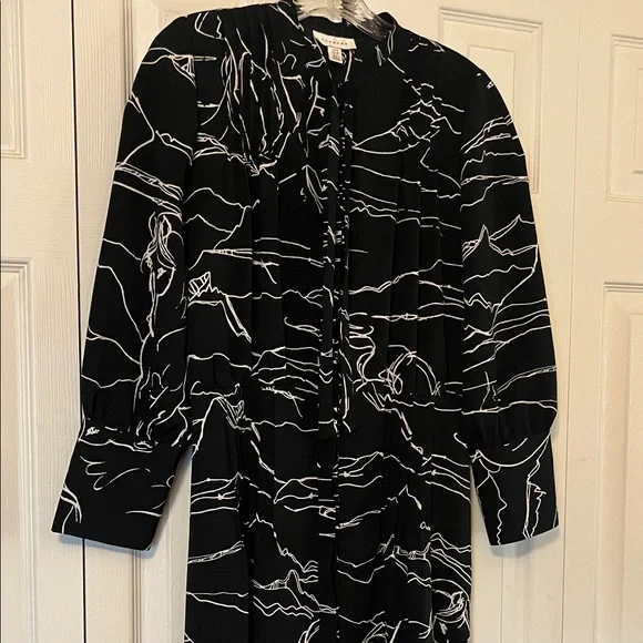 Topshop Black Maxi Dress with White Horse Print - Picture 4 of 6